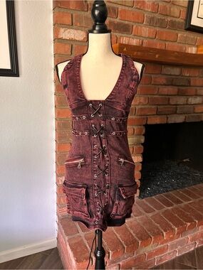 choclate brown dress shoes Desiree Mini Dress Burgundy main image 0
